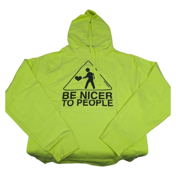 Good Mythical Morning - Be Nicer To People Neon Hoodie - NEW, XS - Picture 2 of 3